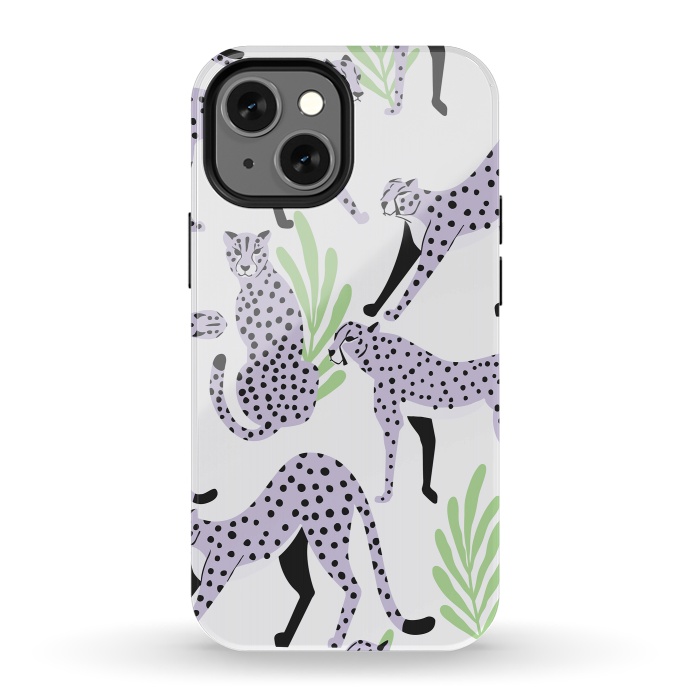 iPhone 13 mini StrongFit Cheetah pattern 05 by Jelena Obradovic