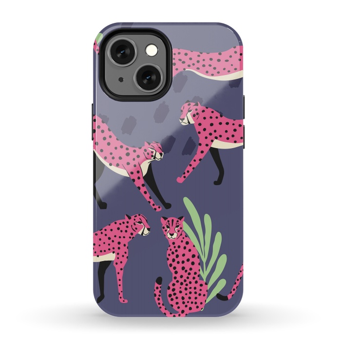 iPhone 13 mini StrongFit Cheetah pattern 06 by Jelena Obradovic