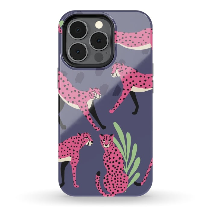 iPhone 13 pro StrongFit Cheetah pattern 06 by Jelena Obradovic