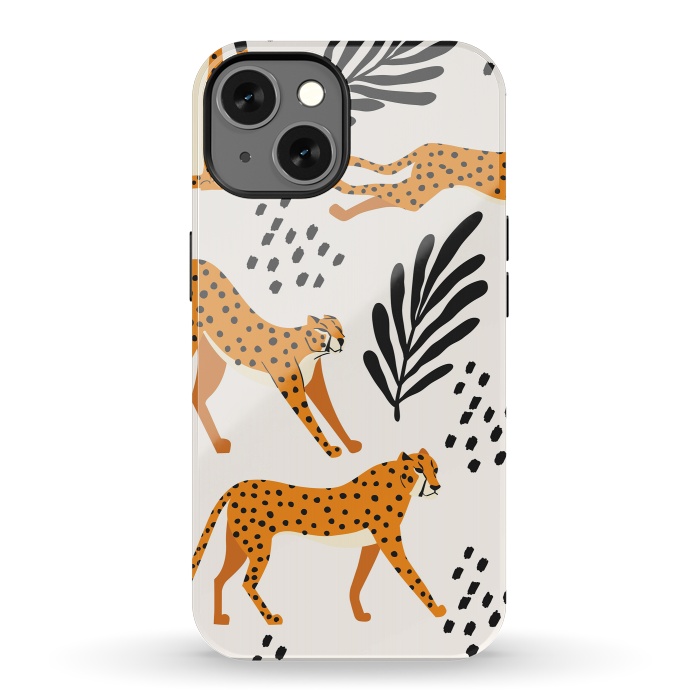 iPhone 13 StrongFit Cheetah pattern 09 by Jelena Obradovic