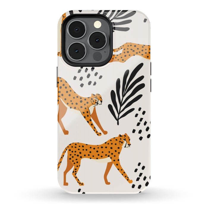 iPhone 13 pro StrongFit Cheetah pattern 09 by Jelena Obradovic