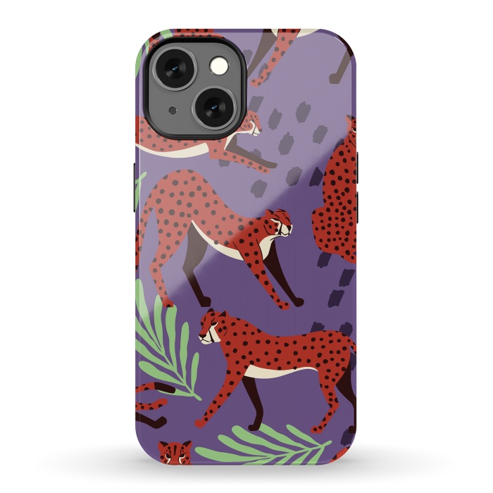 iPhone 13 StrongFit Cheetah pattern 10 by Jelena Obradovic