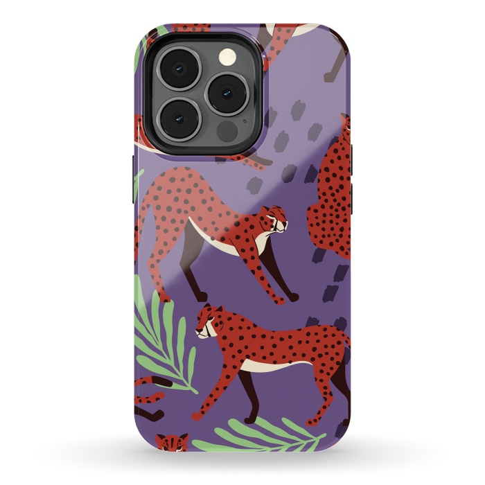 iPhone 13 pro StrongFit Cheetah pattern 10 by Jelena Obradovic