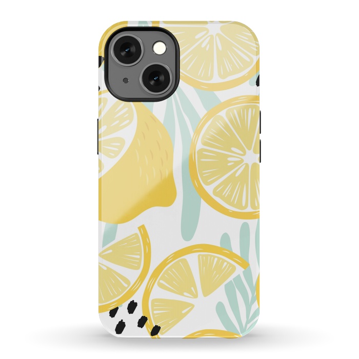 iPhone 13 StrongFit Lemon pattern 02 by Jelena Obradovic
