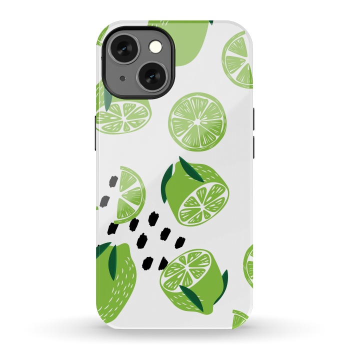 iPhone 13 StrongFit Lime pattern 01 by Jelena Obradovic