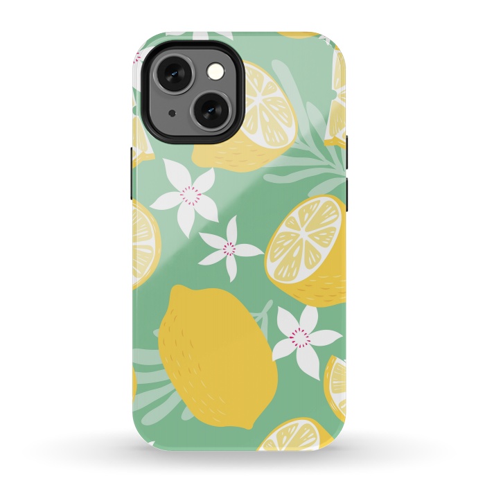 iPhone 13 mini StrongFit Lemon pattern 09 by Jelena Obradovic