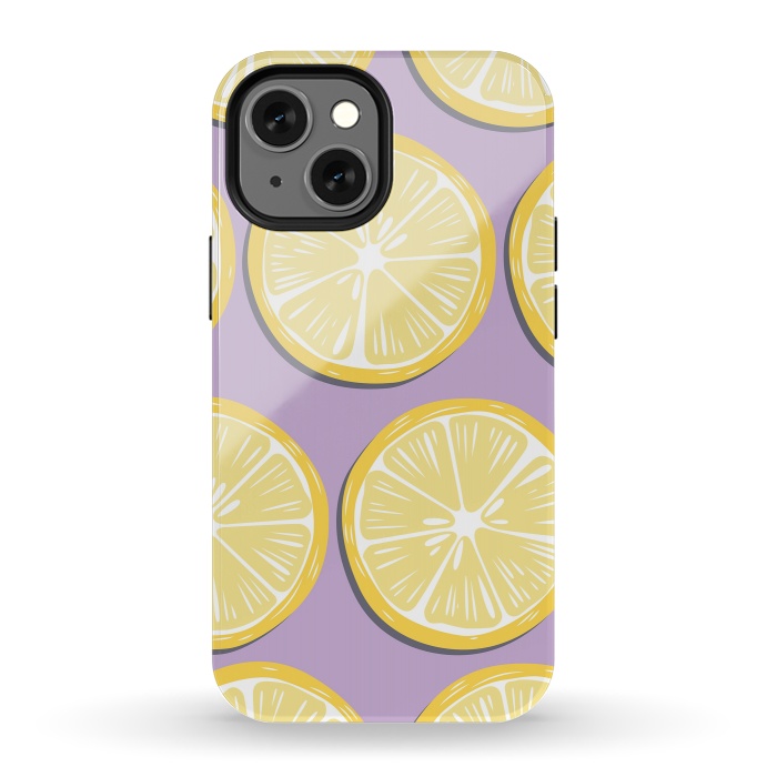 iPhone 13 mini StrongFit Lemon pattern 10 by Jelena Obradovic