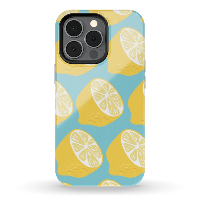 iPhone 13 pro StrongFit Lemon pattern 13 by Jelena Obradovic