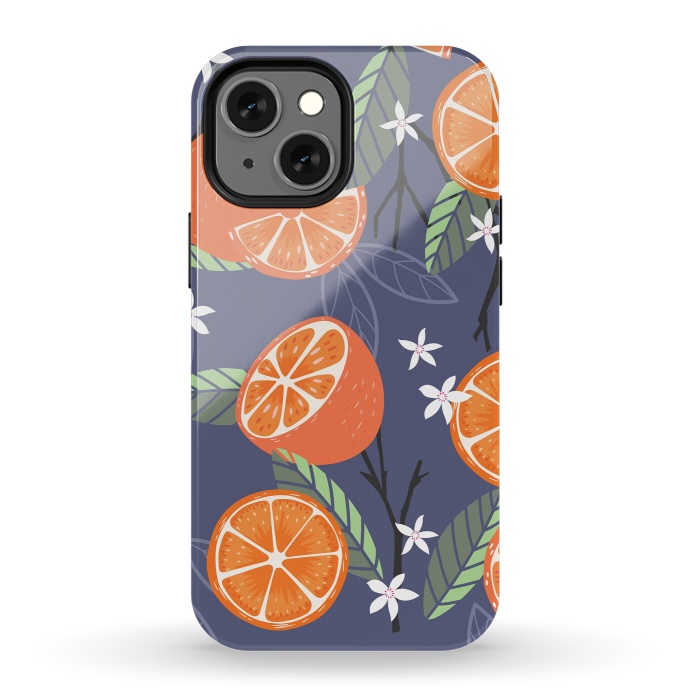 iPhone 13 mini StrongFit Orange pattern 01 by Jelena Obradovic