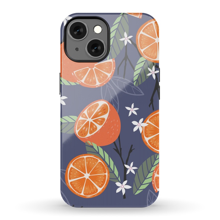 iPhone 13 StrongFit Orange pattern 01 by Jelena Obradovic