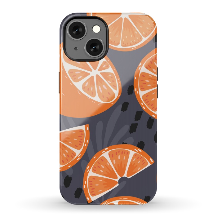 iPhone 13 StrongFit Orange pattern 02 by Jelena Obradovic