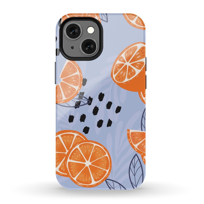 iPhone 13 mini StrongFit Orange pattern 04 by Jelena Obradovic