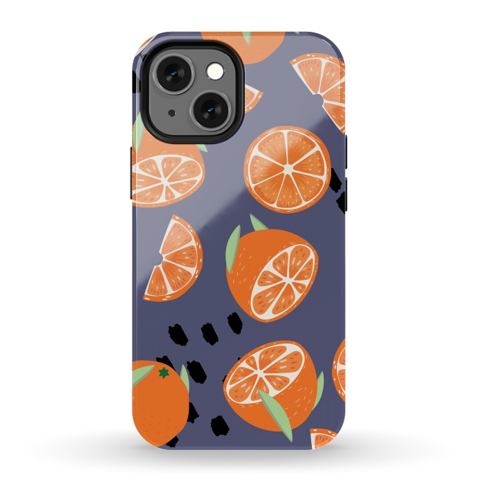 iPhone 13 mini StrongFit Orange pattern 05 by Jelena Obradovic