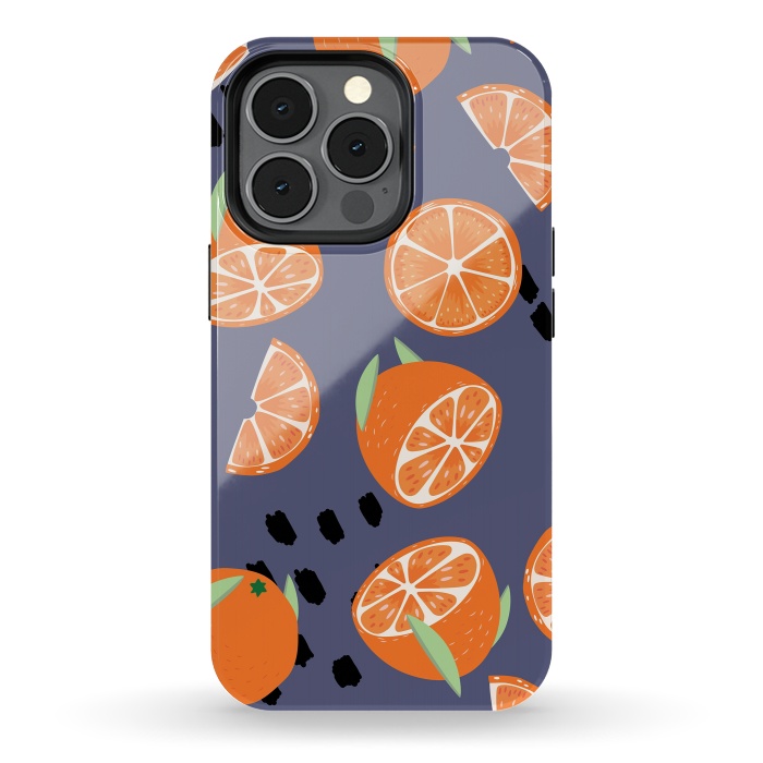 iPhone 13 pro StrongFit Orange pattern 05 by Jelena Obradovic