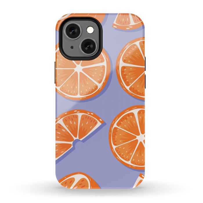 iPhone 13 mini StrongFit Orange pattern 08 by Jelena Obradovic