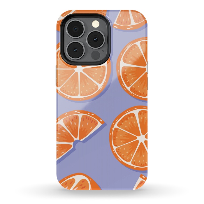 iPhone 13 pro StrongFit Orange pattern 08 by Jelena Obradovic