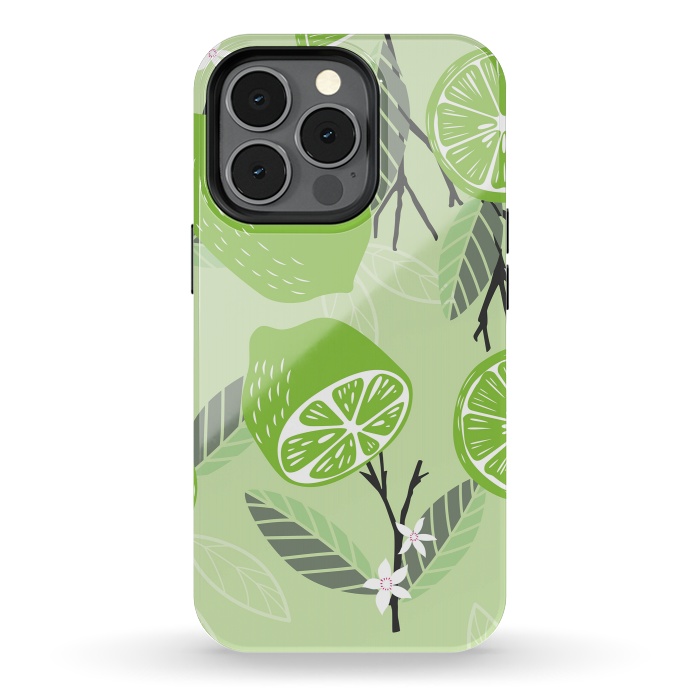 iPhone 13 pro StrongFit Lime pattern 02 by Jelena Obradovic