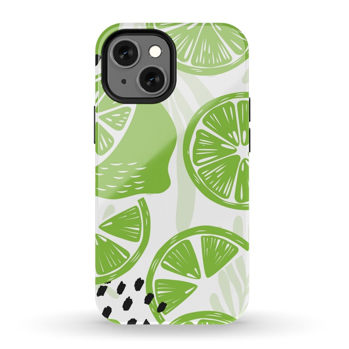 iPhone 13 mini StrongFit Lime pattern 03 by Jelena Obradovic