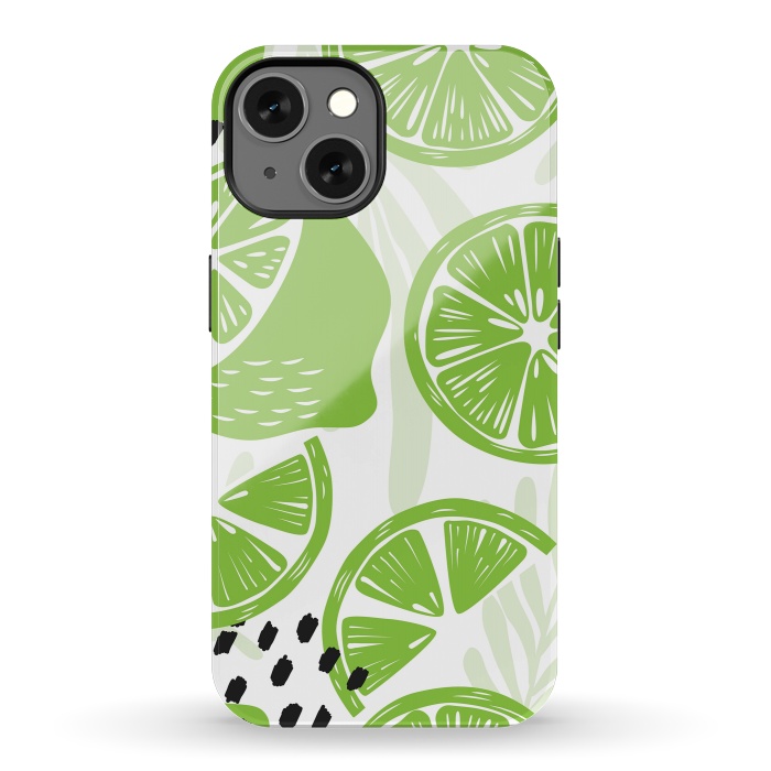 iPhone 13 StrongFit Lime pattern 03 by Jelena Obradovic