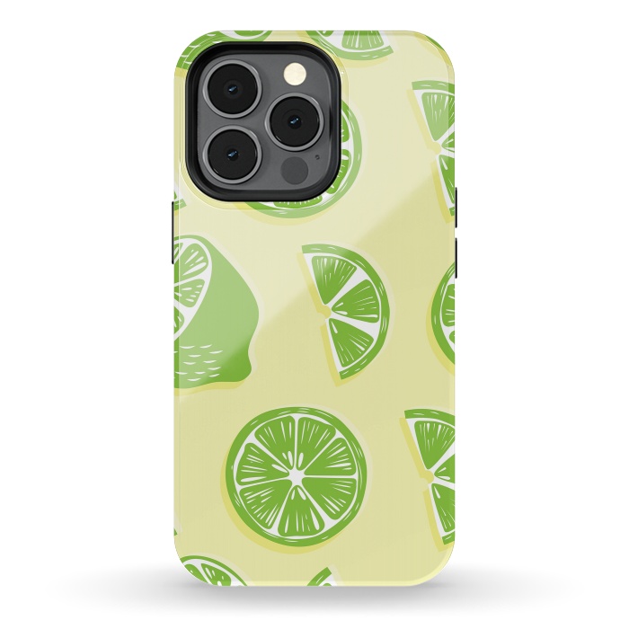 iPhone 13 pro StrongFit Lime pattern 04 by Jelena Obradovic