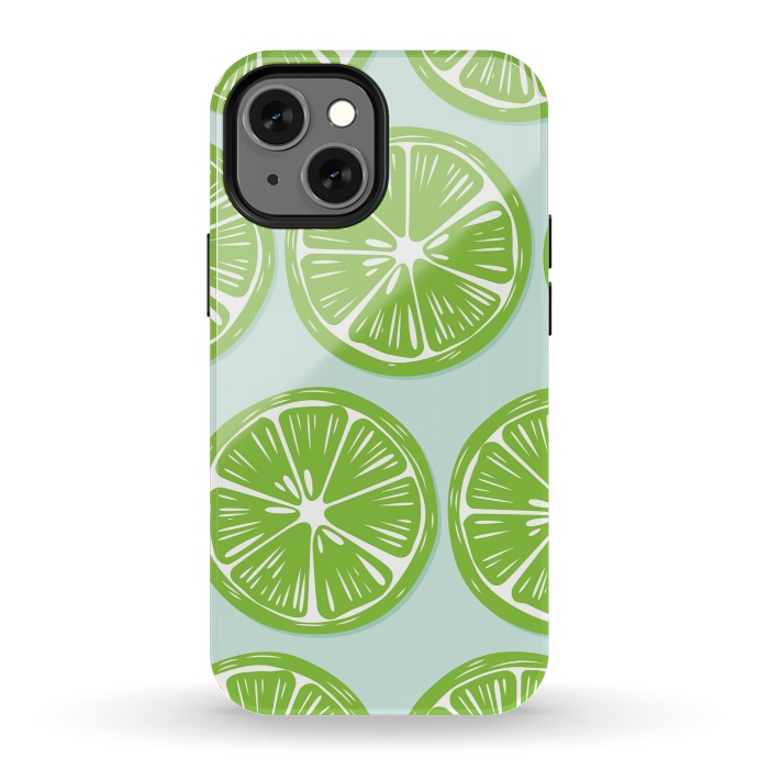 iPhone 13 mini StrongFit Lime pattern 05 by Jelena Obradovic