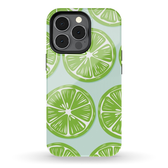 iPhone 13 pro StrongFit Lime pattern 05 by Jelena Obradovic