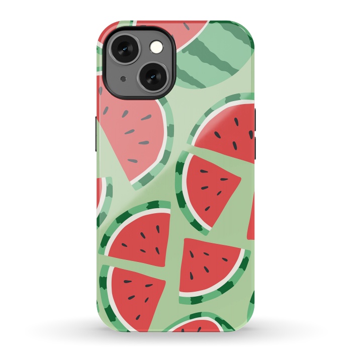 iPhone 13 StrongFit Watermelon pattern 01 by Jelena Obradovic
