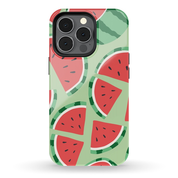 iPhone 13 pro StrongFit Watermelon pattern 01 by Jelena Obradovic