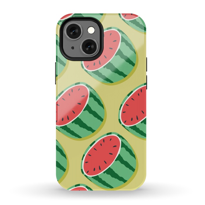 iPhone 13 mini StrongFit Watermelon pattern 02 by Jelena Obradovic