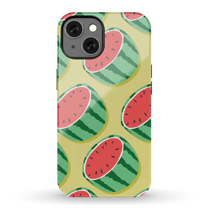 iPhone 13 StrongFit Watermelon pattern 02 by Jelena Obradovic