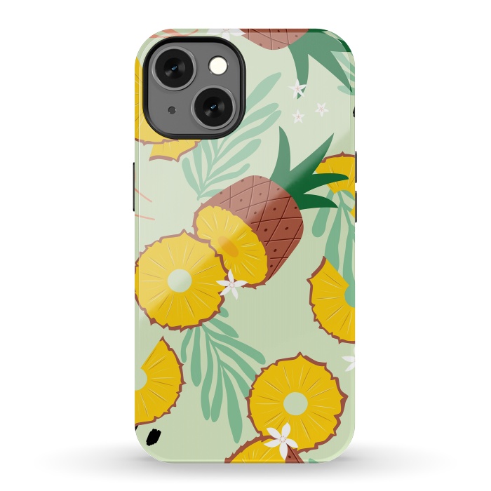 iPhone 13 StrongFit Pineapple pattern 03 by Jelena Obradovic