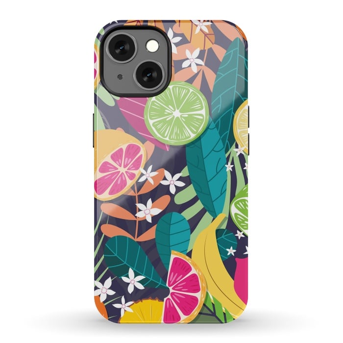 iPhone 13 StrongFit Tropical fruit pattern 03 by Jelena Obradovic