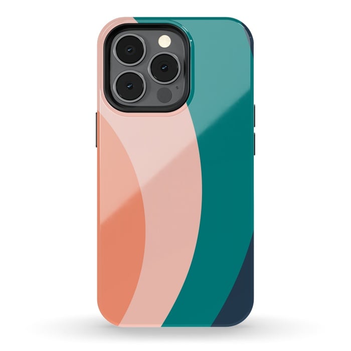 iPhone 13 pro StrongFit Teal Blush Rainbow by ArtPrInk