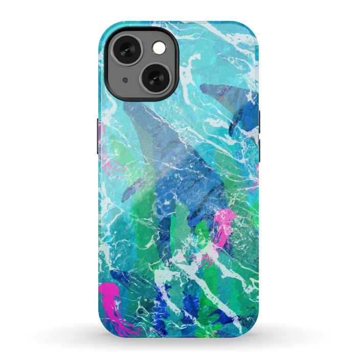 iPhone 13 StrongFit The ocean whales by Steve Wade (Swade)