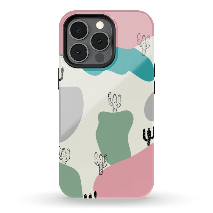 iPhone 13 pro StrongFit Mountain Cactus by Creativeaxle