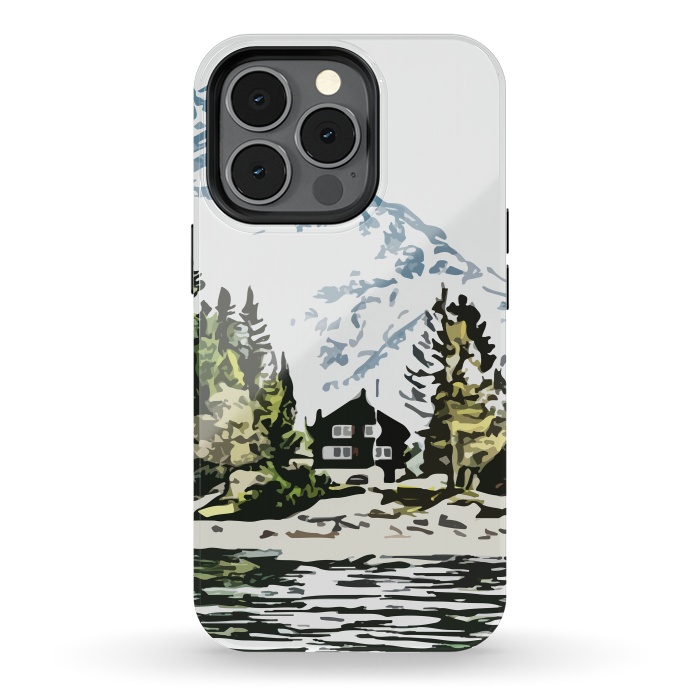 iPhone 13 pro StrongFit Mountain Forest by Creativeaxle