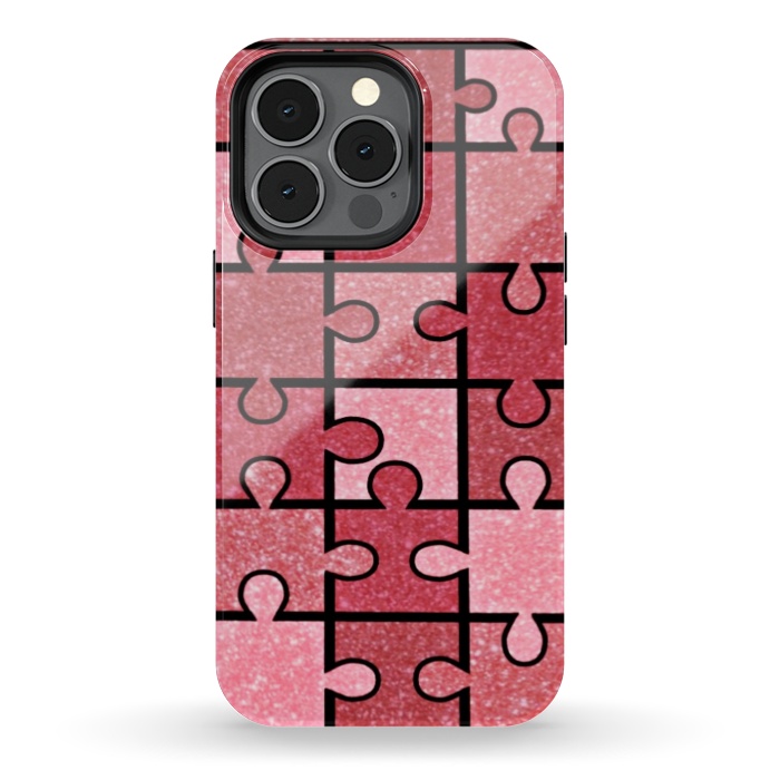 iPhone 13 pro StrongFit Pink puzzle by CAS