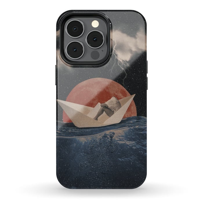 iPhone 13 pro StrongFit Paper Boat by Eleaxart