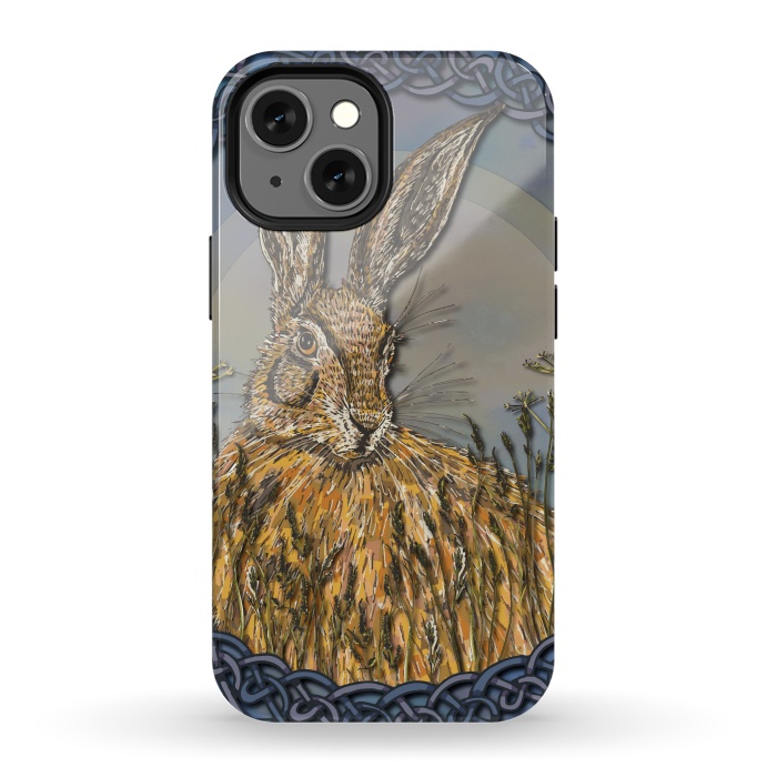 iPhone 13 mini StrongFit Celtic Hare by Lotti Brown