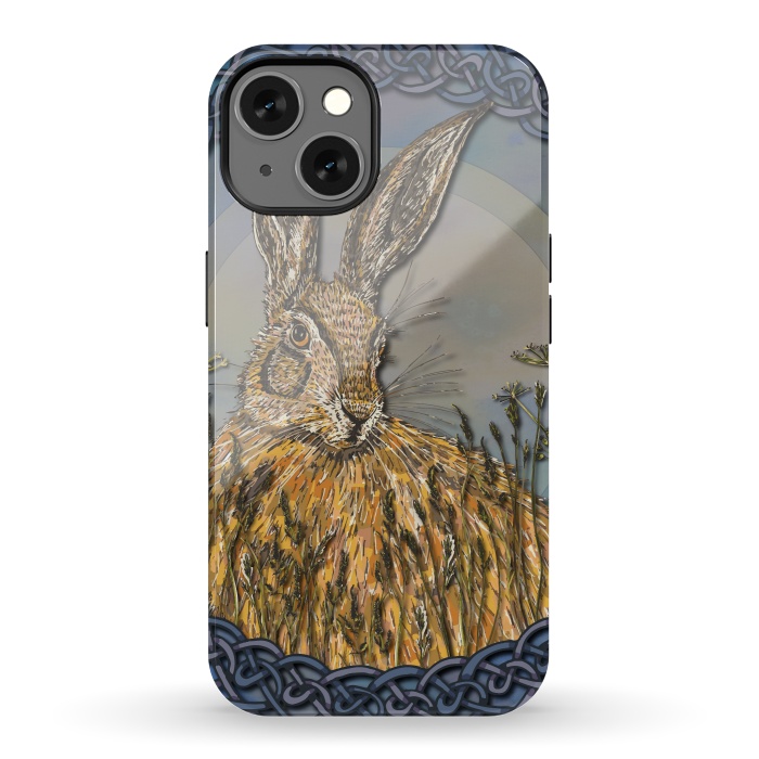 iPhone 13 StrongFit Celtic Hare by Lotti Brown