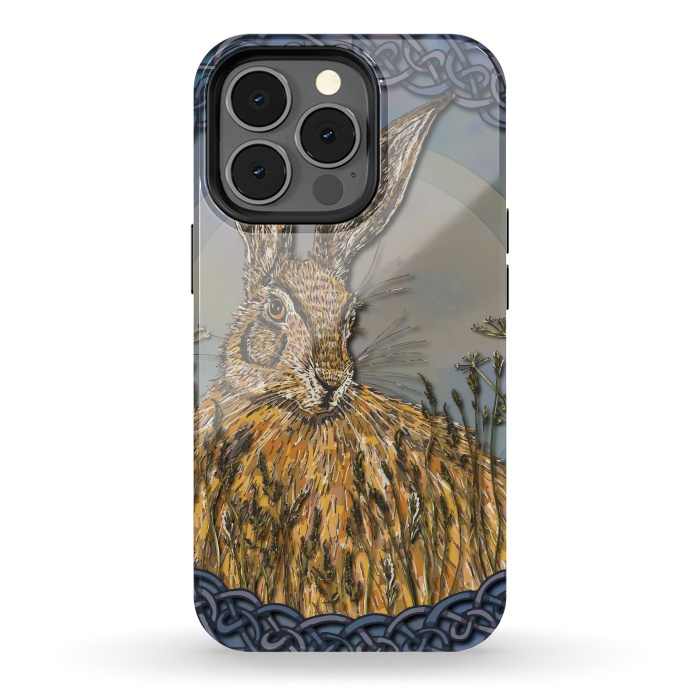 iPhone 13 pro StrongFit Celtic Hare by Lotti Brown