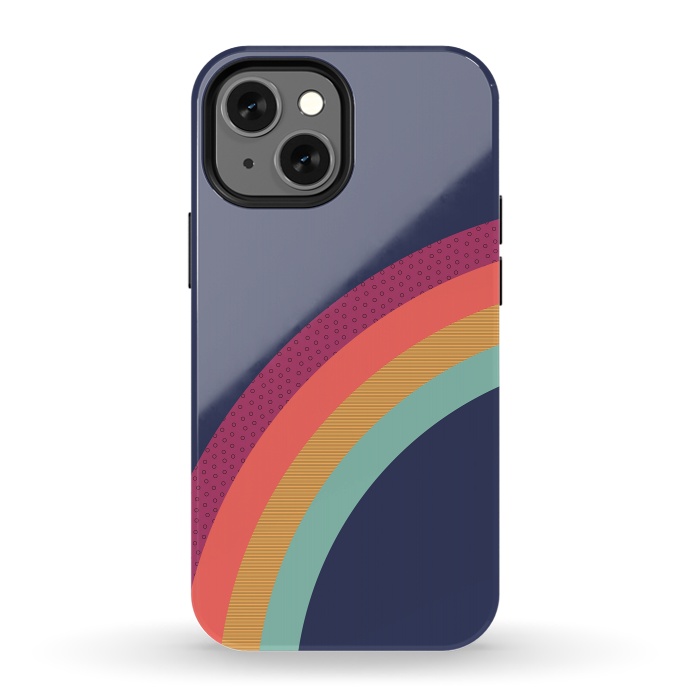 iPhone 13 mini StrongFit Vintage Rainbow by ArtPrInk