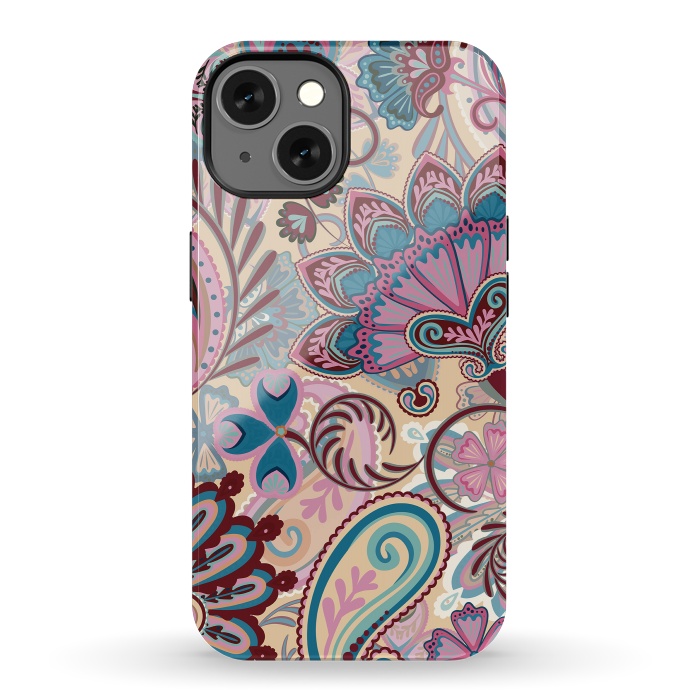 iPhone 13 StrongFit Paisley Flowers Design by ArtsCase