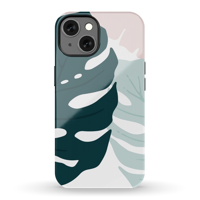 iPhone 13 StrongFit Minimal Monsteras by ArtPrInk