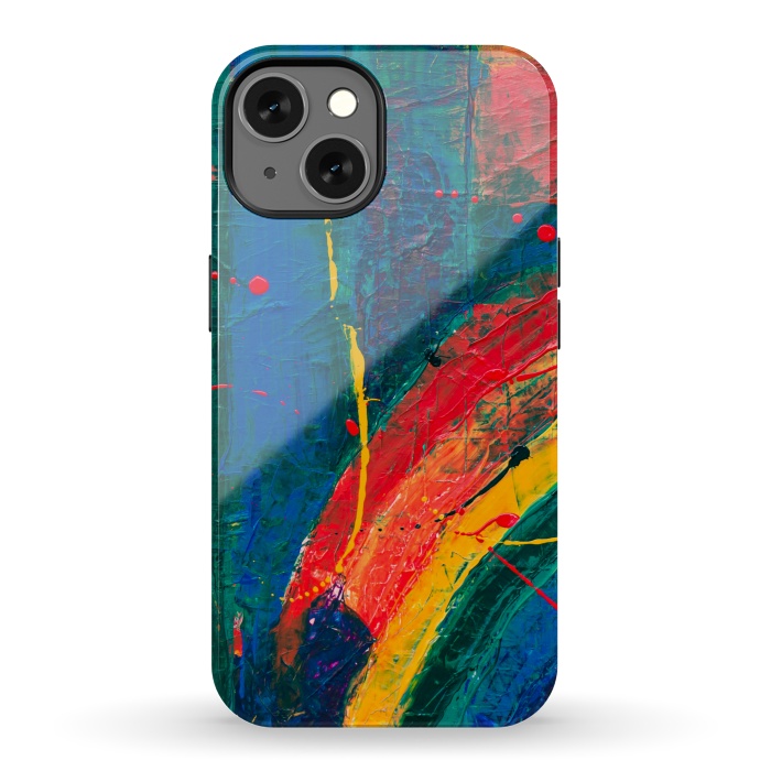 iPhone 13 StrongFit PAINTED SHADES RAINBOW! by MALLIKA