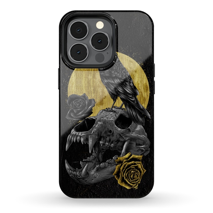 iPhone 13 pro StrongFit Skull Crow by Alberto