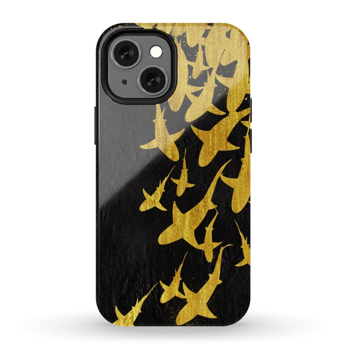 iPhone 13 mini StrongFit Golden Sharks by Alberto