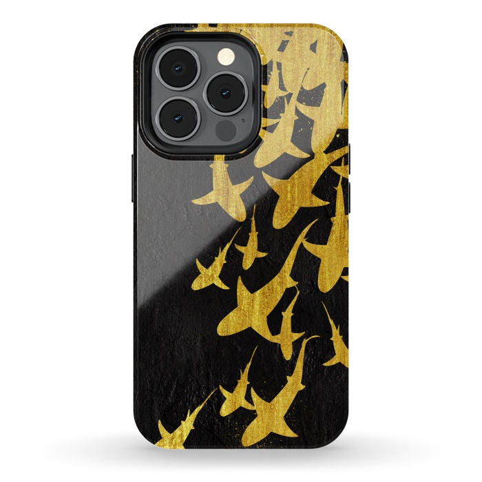 iPhone 13 pro StrongFit Golden Sharks by Alberto