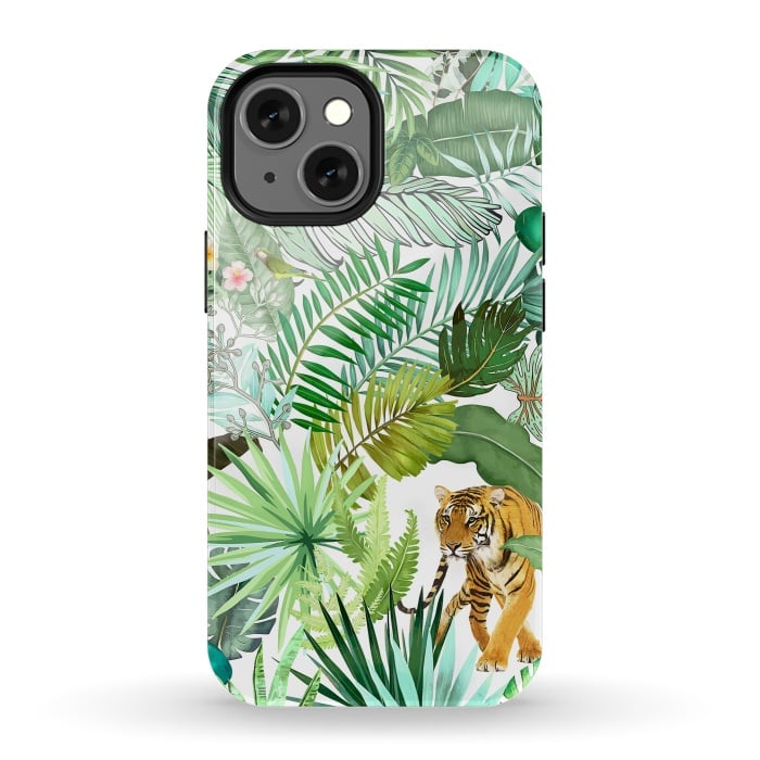 iPhone 13 mini StrongFit Jungle Tiger 04 by amini54