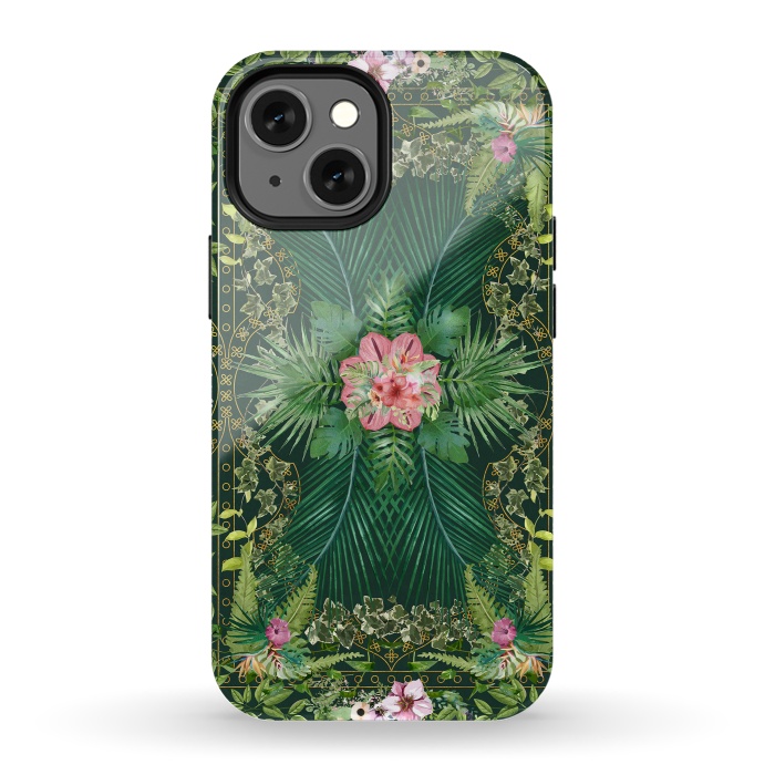 iPhone 13 mini StrongFit Tropical Foliage 10 by amini54